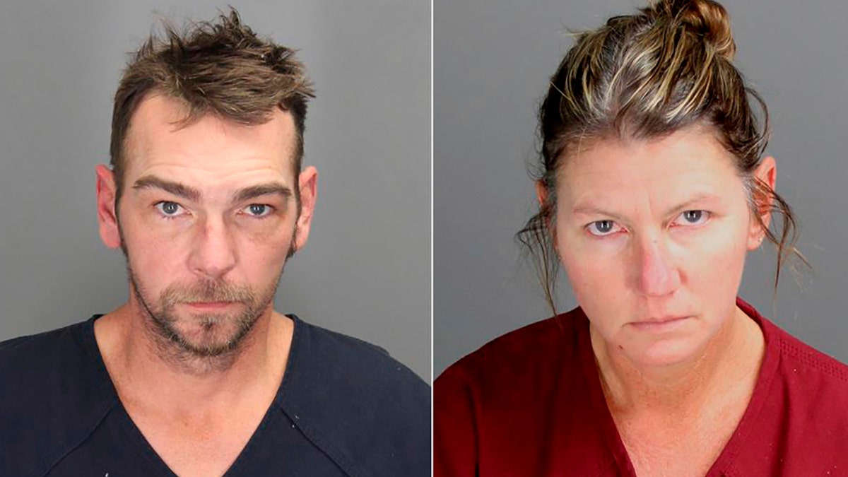 This undated combo of photos provided by the Oakland County Sheriff's Office shows James Crumbley, left, and Jennifer Crumbley, the parents of Ethan Crumbley, a teen accused of killing four students in a shooting at Oxford High School, in Michigan. (Oakland County Sheriff's Office via AP, File)