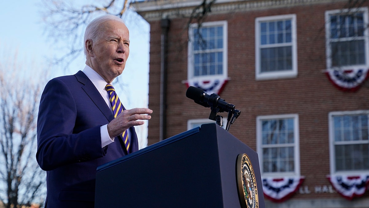 President Joe Biden speaks in support of changing the Senate filibuster rules to ensure the right to vote is defended