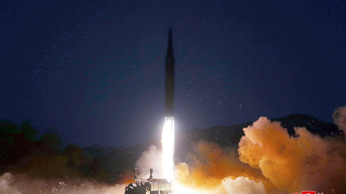 This photo provided by the North Korean government shows what it says a test launch of a hypersonic missile on Jan. 11, 2022 in North Korea. (Korean Central News Agency/Korea News Service via AP, File)