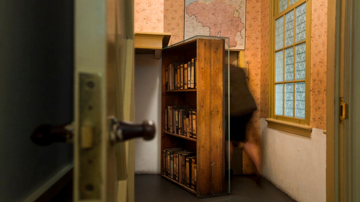 The secret annex at the renovated Anne Frank House Museum in Amsterdam, Netherlands