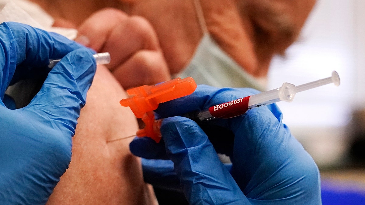 A Massachusetts resident gets the booster vaccine. (AP Photo/Charles Krupa, File)