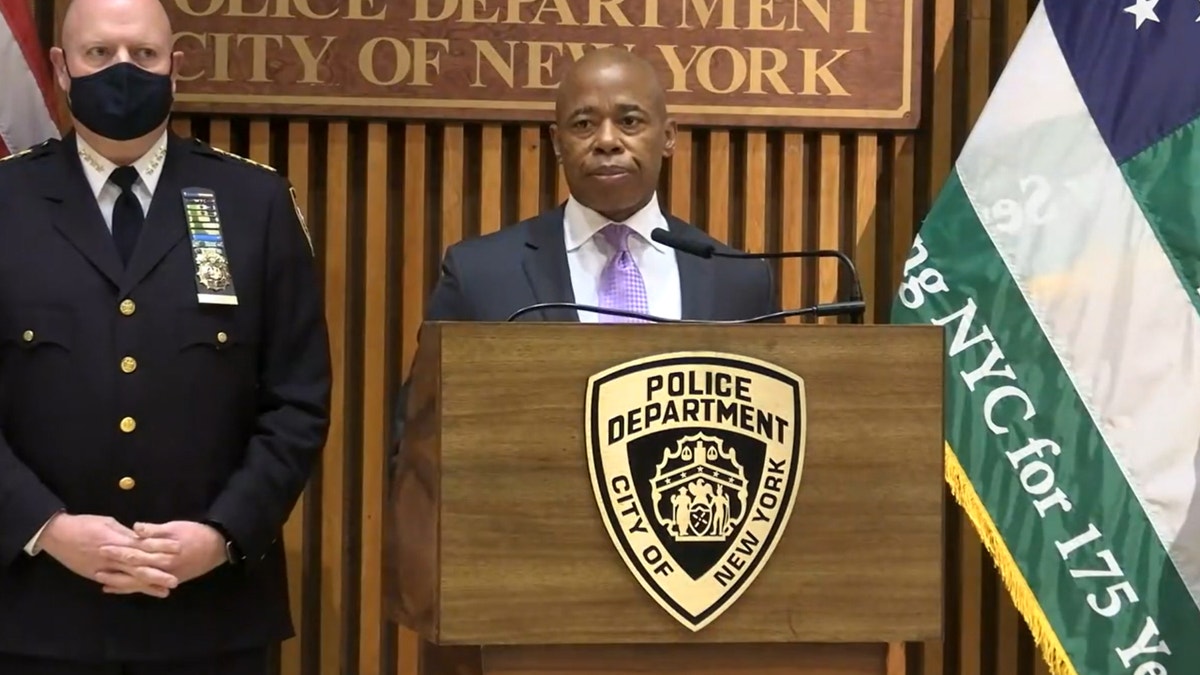 NYC Mayor Eric Adams speaks during a Jan. 14, 2022, press conference (Twitter)