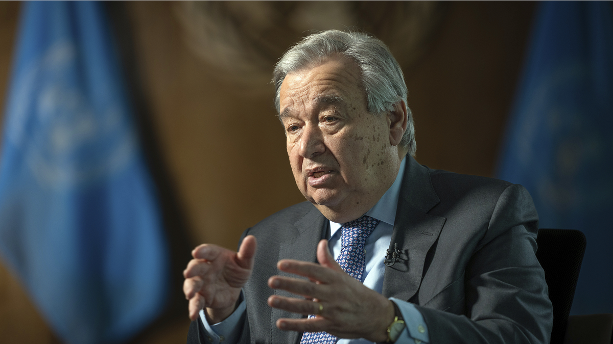 United Nations Secretary-General Antonio Guterres speaks during an interview at the U.N. headquarters in New York City on Jan. 20.