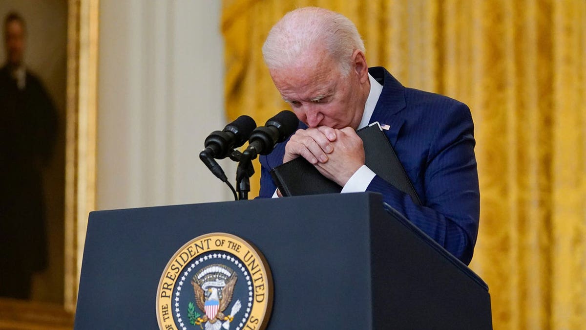 The presidency weighed heavily on Joe Biden in his first year in office - and it showed.
