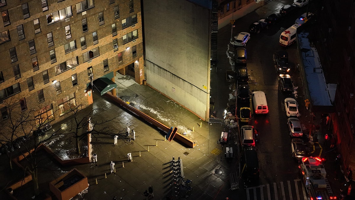 Apartment building after a deadly fire in the Bronx