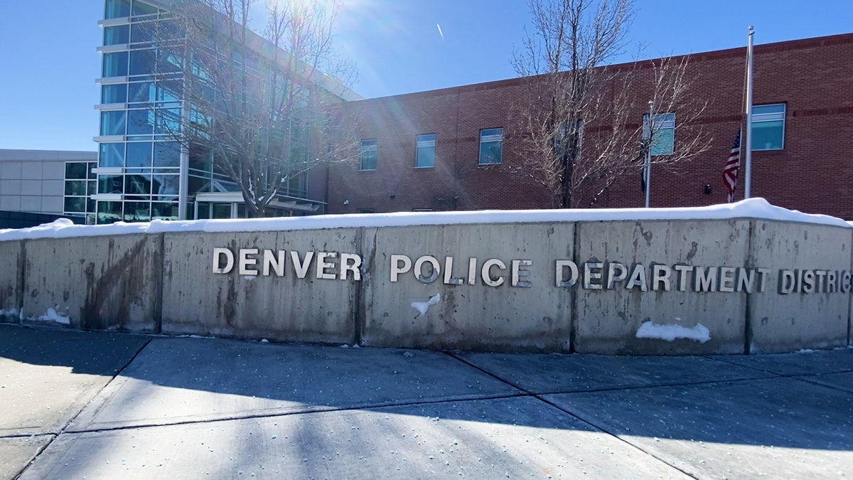 Denver Police Department sign seen in photo from earlier in 2022