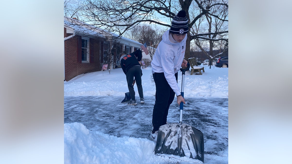 Bethel Park High School head football coach Brian DeLallo told his players to shovel driveways when severe weather canceled weightlifting practice on Monday. 