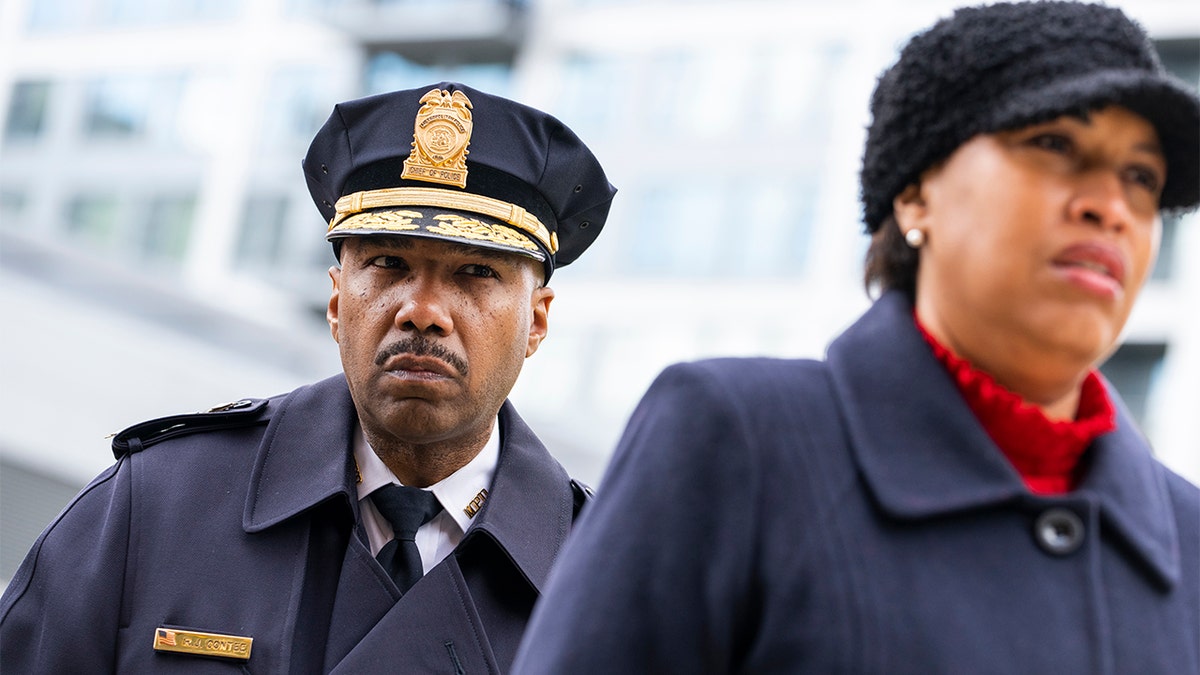 Mayor Muriel Bowser and Metropolitan Police Department Chief Robert Contee