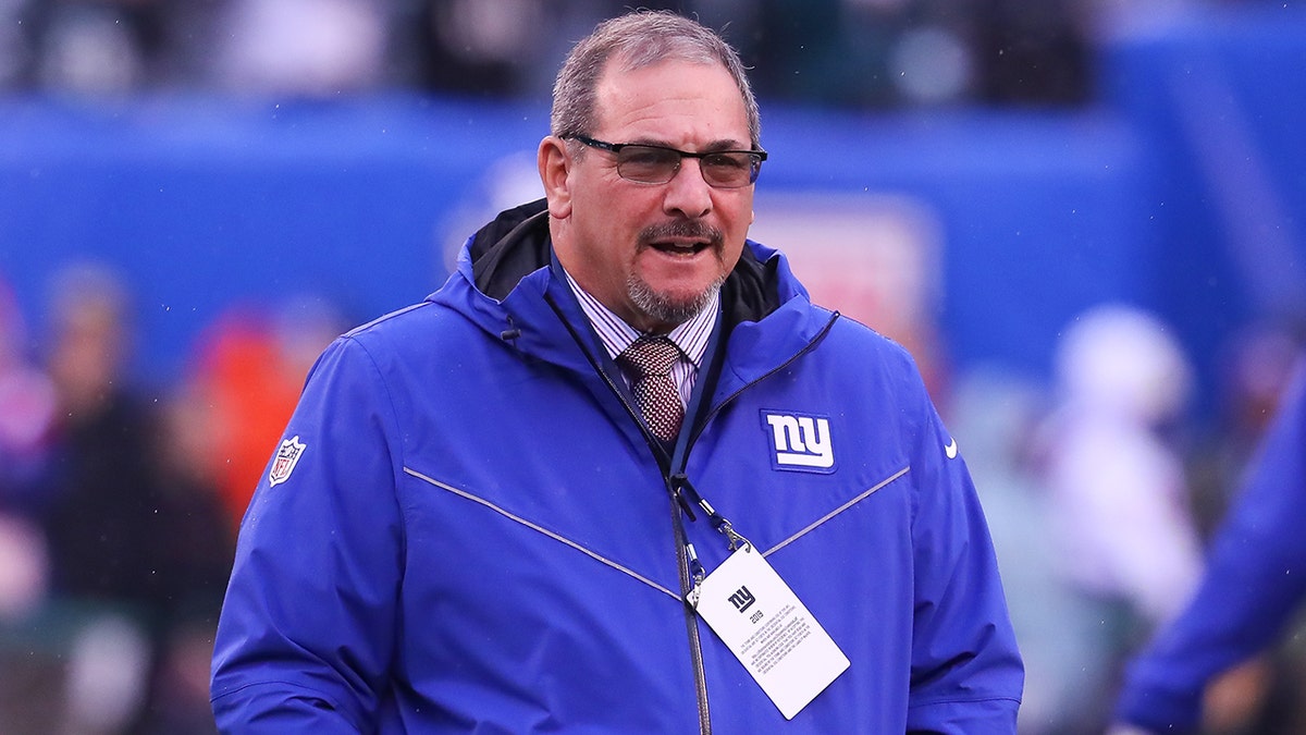 New York Giants general manager Dave Gettleman prior to the National Football League game between the New York Giants and the Philadelphia Eagles on December 29, 2019 at MetLife Stadium in East Rutherford, NJ.