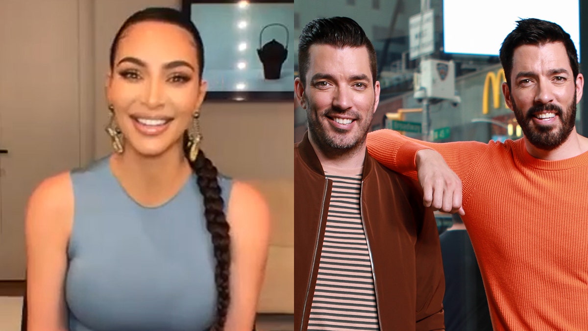 Drew and Johnathan Scott poked fun at Kim Kardashian while filming their popular HGTV series.
