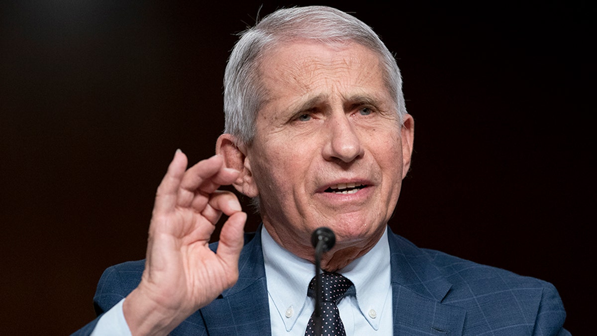 Dr. Anthony Fauci, director of the National Institute of Allergy and Infectious Diseases and chief medical adviser to the president, testifies before a Senate Health, Education, Labor, and Pensions Committee hearing to examine the federal response to COVID-19 and new emerging variants, Tuesday, Jan. 11, 2022 on Capitol Hill in Washington. (Greg Nash/Pool via AP)