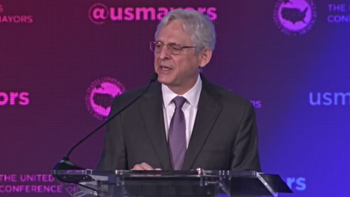 Merrick Garland at Jan. 21 U.S. Conference of Mayors.