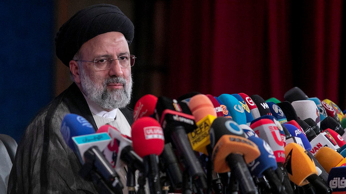 Ebrahim Raisi, now Iran's president, holds a press conference at Shahid Beheshti conference hall June 21, 2021, in Tehran, Iran.