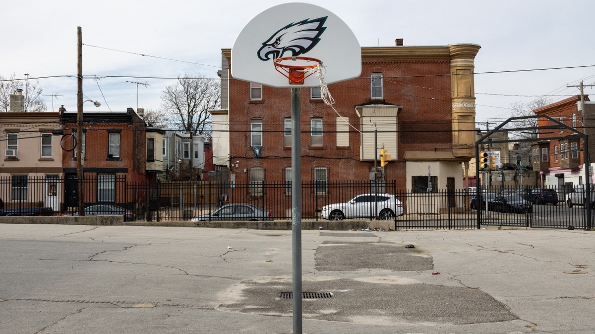 An empty courtyard at a public school temporarily closed for in-person learning in Philadelphia, Pennsylvania, U.S., on Thursday, Jan. 6, 2022. School closings are accelerating across the U.S. as omicron infections ensnare teachers and drive staffing shortages. Photographer: Hannah Beier/Bloomberg