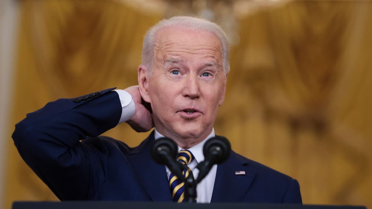 Joe Biden at press conference at White House