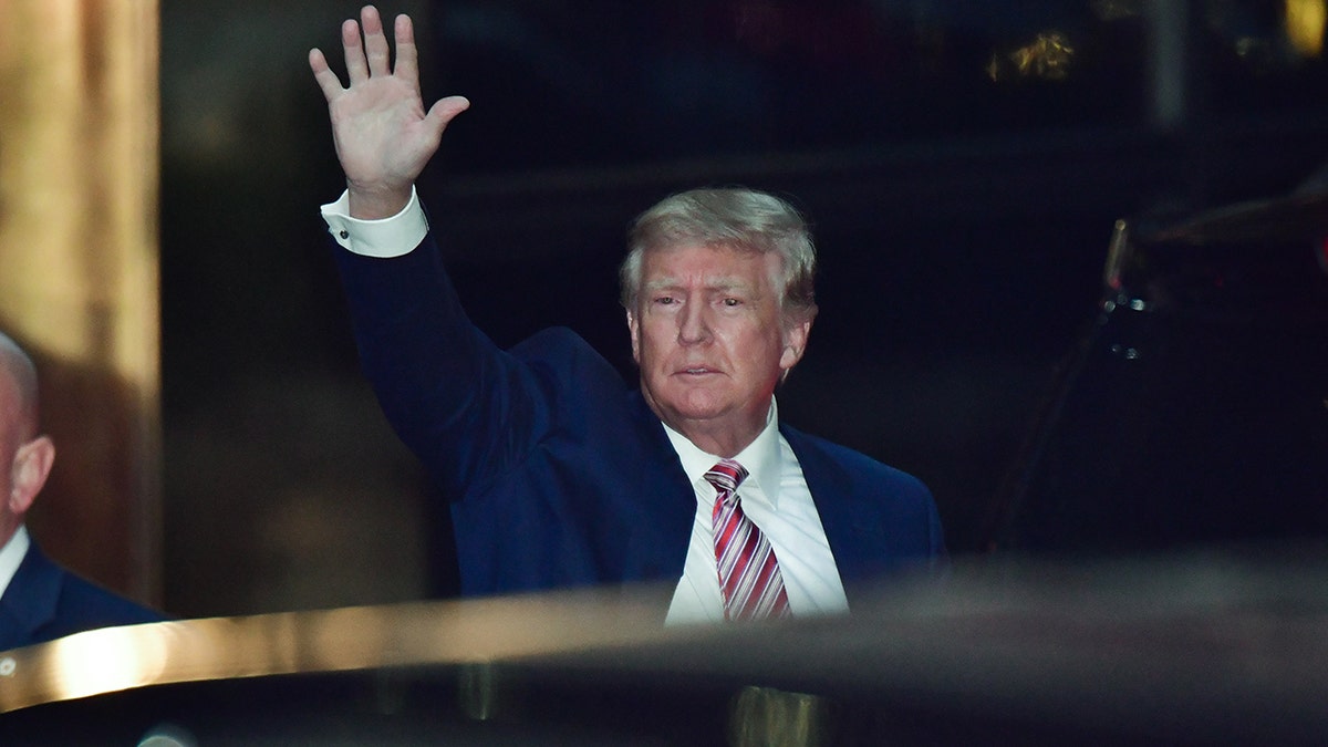 Former U.S. President Donald Trump leaves Trump Tower in Manhattan on Oct. 18, 2021 in New York City. 