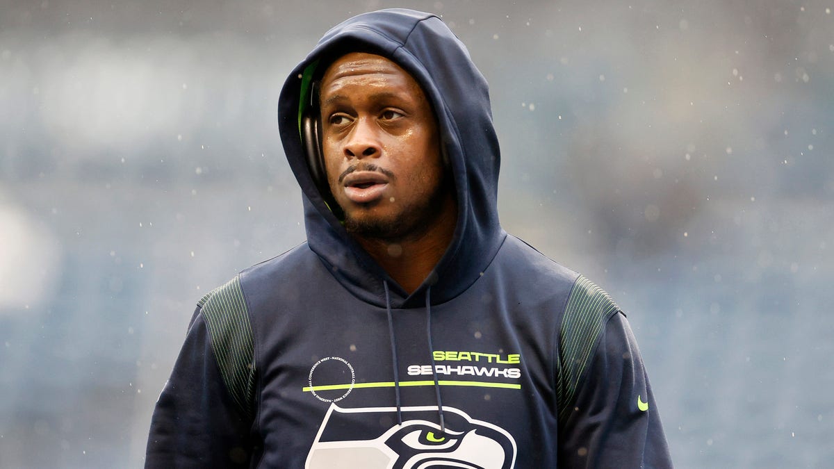 Geno Smith #7 of the Seattle Seahawks looks on before the game against the Detroit Lions at Lumen Field on January 02, 2022 in Seattle, Washington. 
