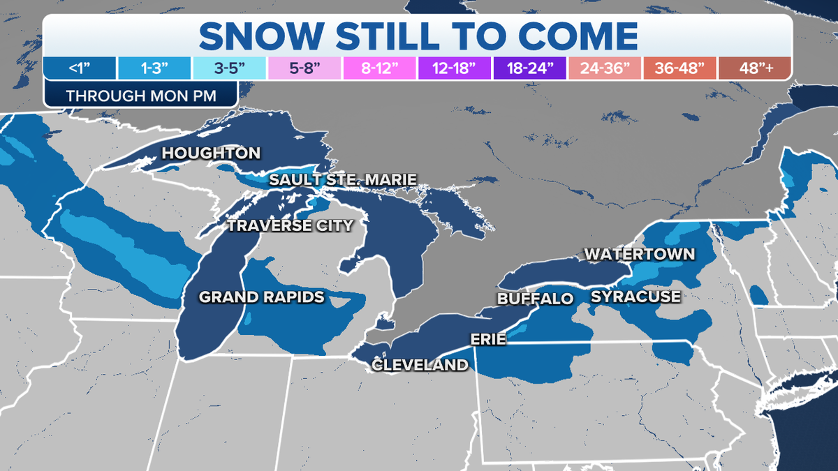 Midwest, Great Lakes snow forecast