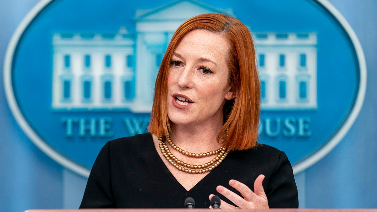 White House press secretary Jen Psaki speaks at a press briefing at the White House in Washington, Tuesday, Jan. 25, 2022. (AP Photo/Andrew Harnik)