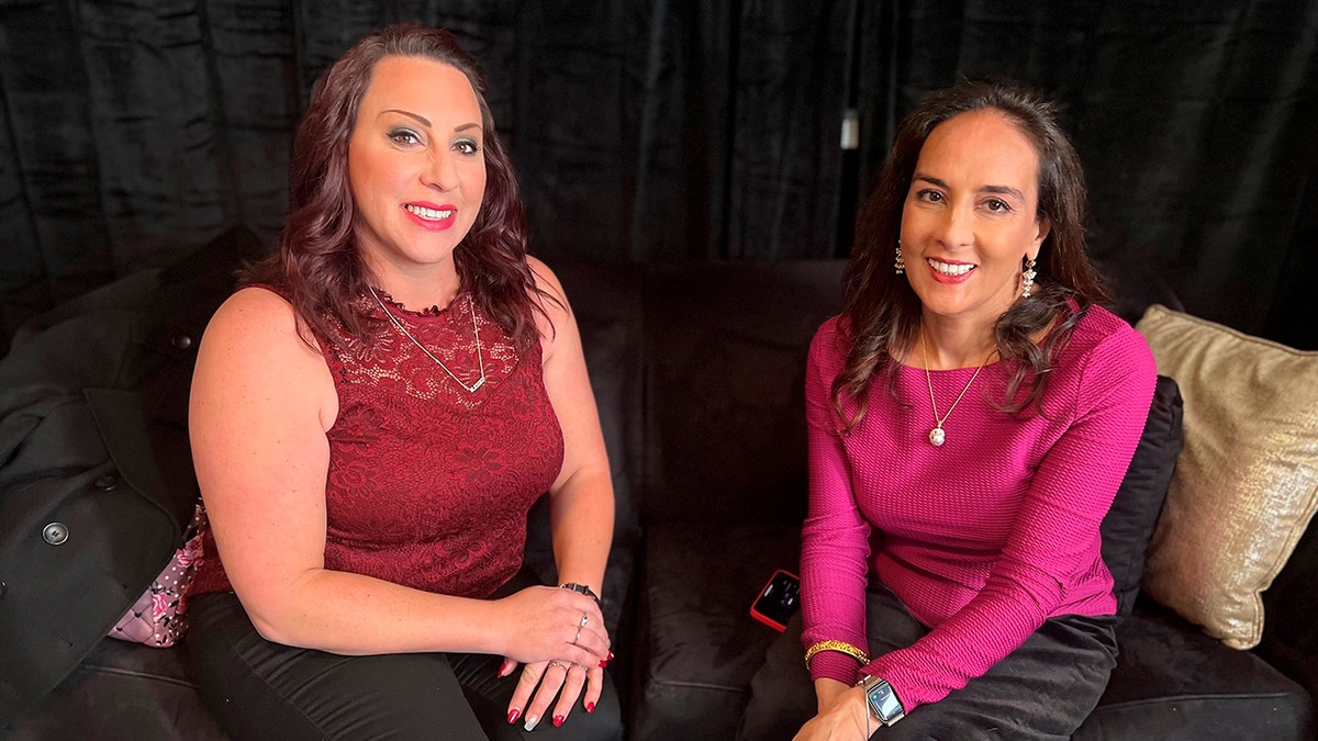 This Wednesday, Jan. 19, 2022, photo provided by The Center for American Liberty, shows Jessica Konen, left, with her attorney and CEO of The Center for American Liberty (CAL), Harmeet K. Dhillon, in San Francisco.