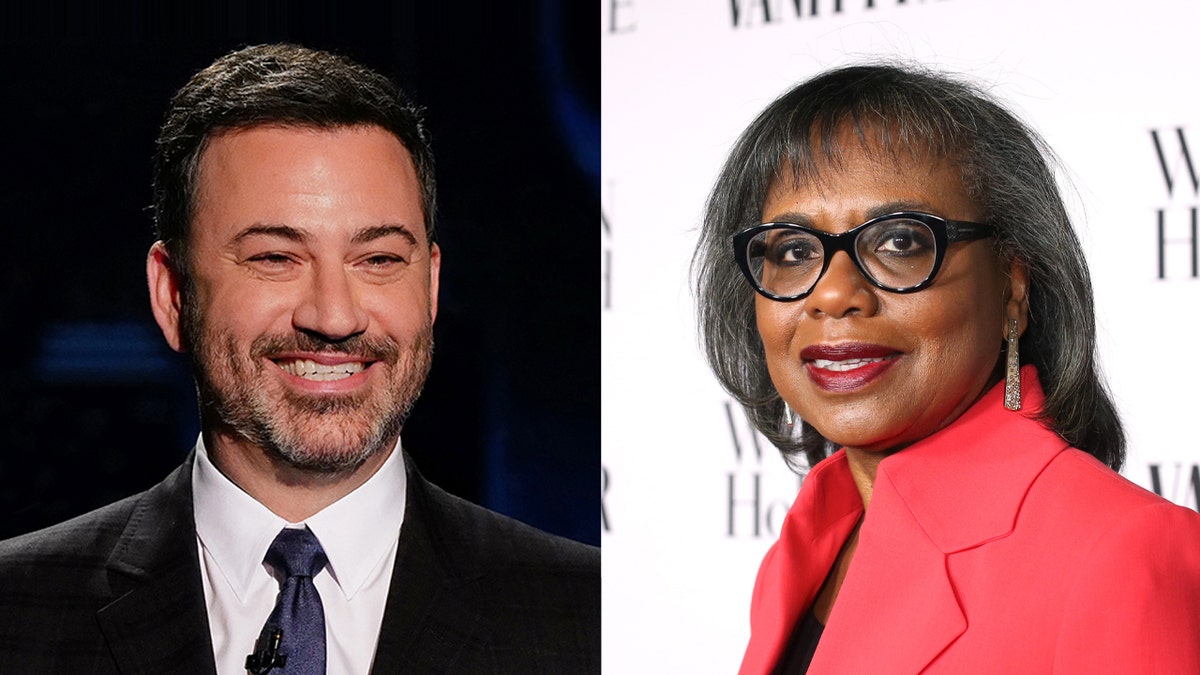 LOS ANGELES, CALIFORNIA - FEBRUARY 06: Dr. Anita Hill attends Vanity Fair and Lancôme Toast Women in Hollywood on February 06, 2020 in Los Angeles, California. ___ Jimmy Kimmel on the set of "Jimmy Kimmel Live!"