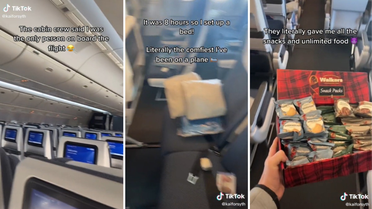 TikTok's Kai Forsyth was the only ticketed passenger on a British Airways international flight from London to Orlando