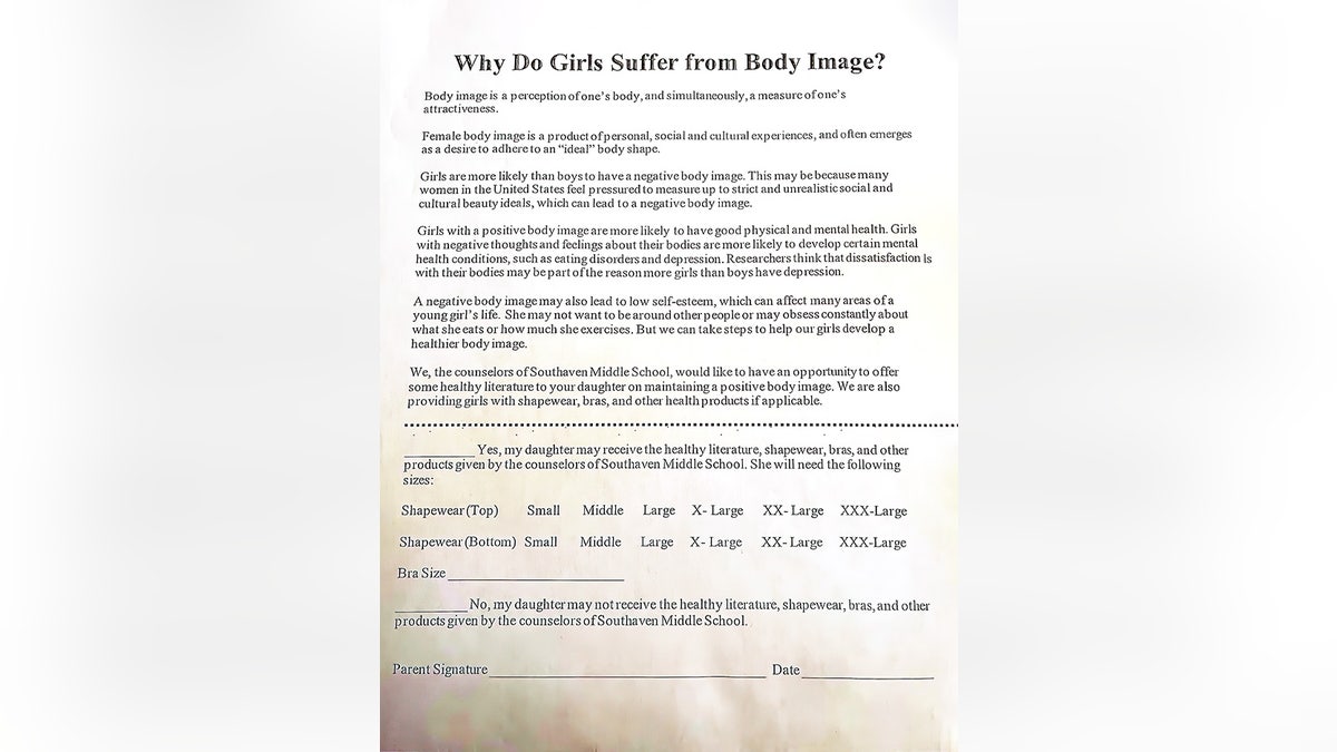 Middle school gave girls shapewear for 'body image' concerns