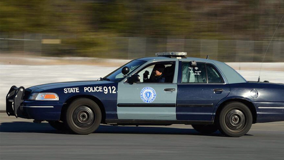 A Massachusetts State Police trooper vehicle.