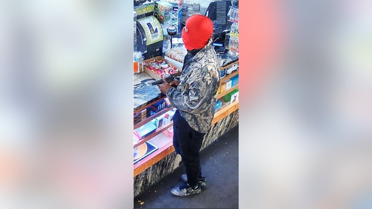 An armed robbery supsect was caught on camera at a store in New Orleans during a Wednesday morning hold-up, police said.