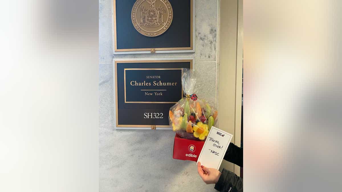 The NRSC sent Senate Majority Leader Chuck Schumer a gift basket Wednesday. (NRSC)