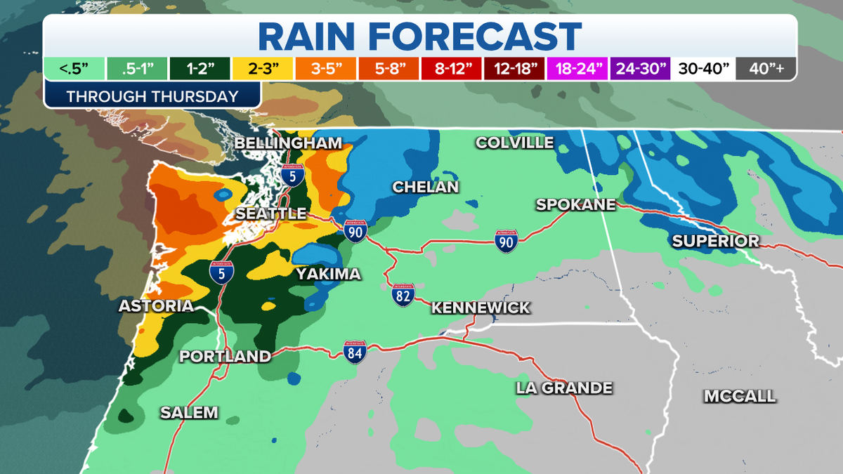 Northwest rain forecast