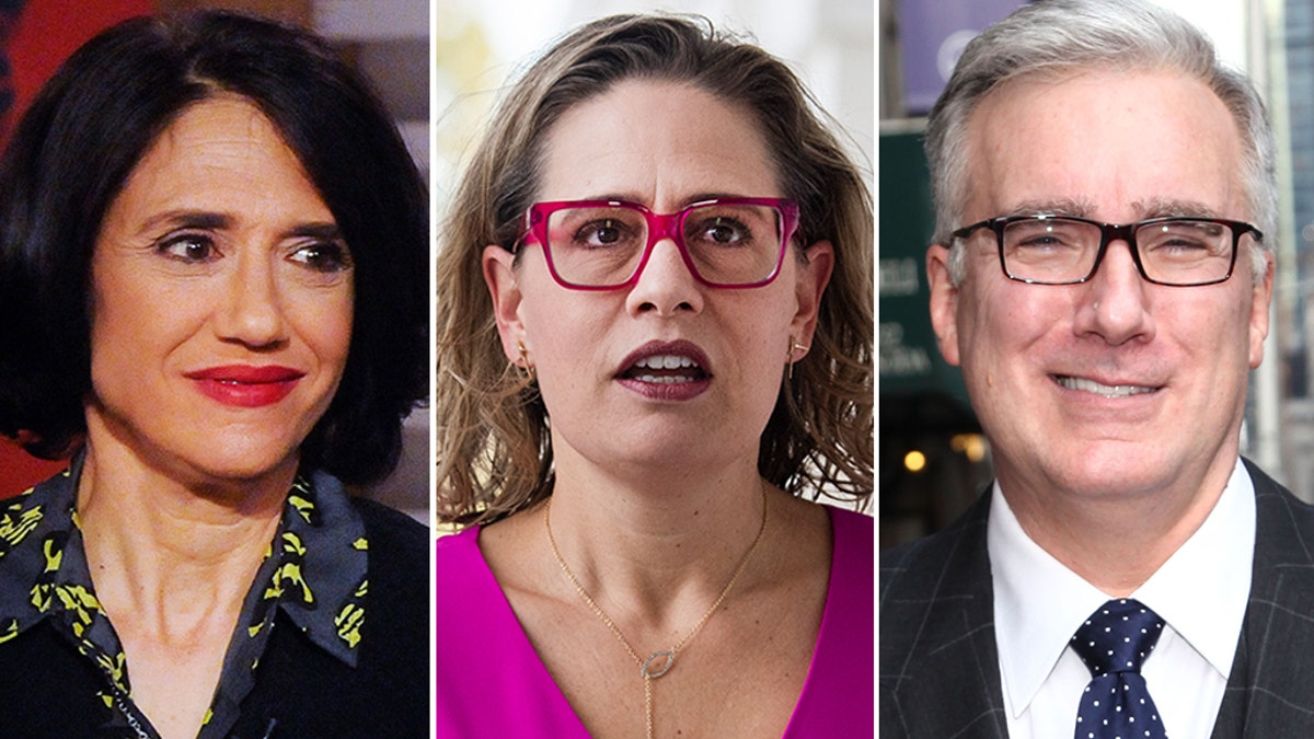 Washington Post columnist Jennifer Rubin and former MSNBC host Keith Olbermann are among the high-profile liberals to scold Sen. Kyrsten Sinema.
