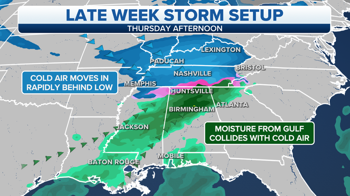 Southeast late-week storm set-up