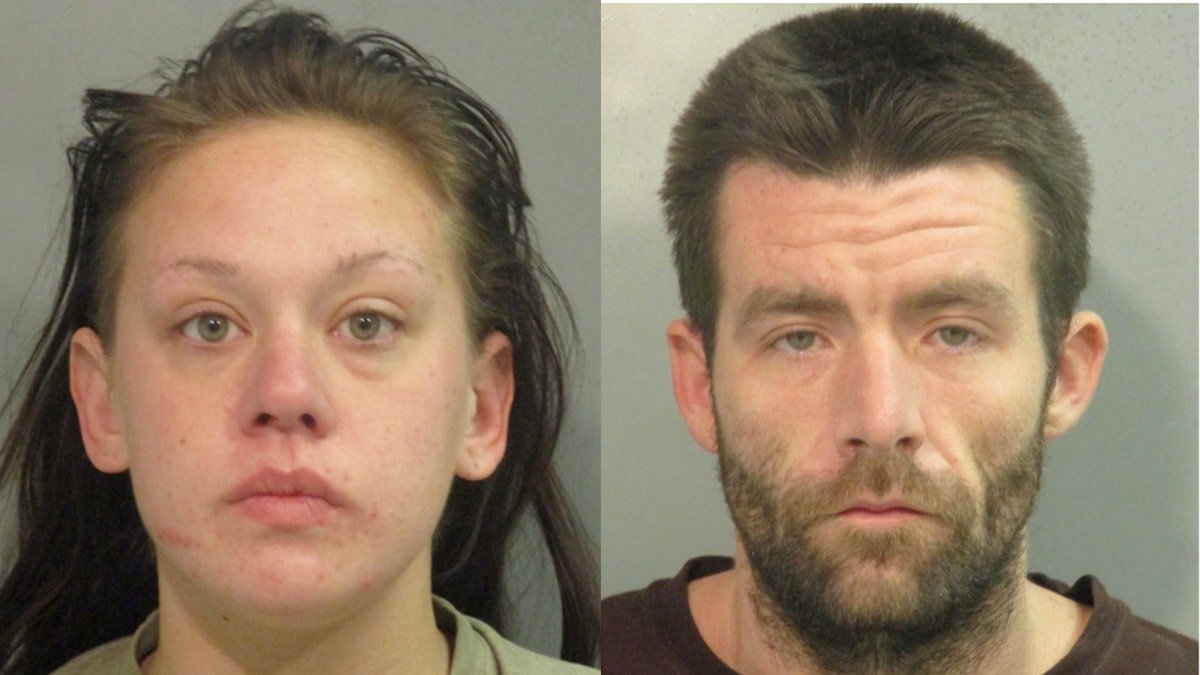 Brinlee Denison, 25, and Nicholas Johnson, 28, face charges of first-degree murder and larceny of an automobile, authorities say. (Tulsa Police Department)