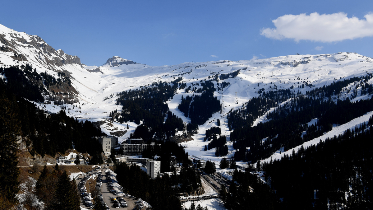 A picture taken on February 28, 2019 shows the ski resort of Flaine, central-eastern France, designed in 1960 by Hungarian-born architect Marcel Breuer.