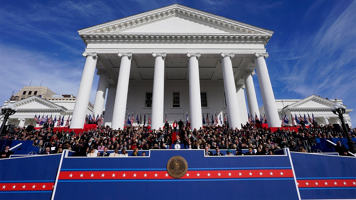 Gov. Glenn Youngkin speaks during an inauguration ceremony