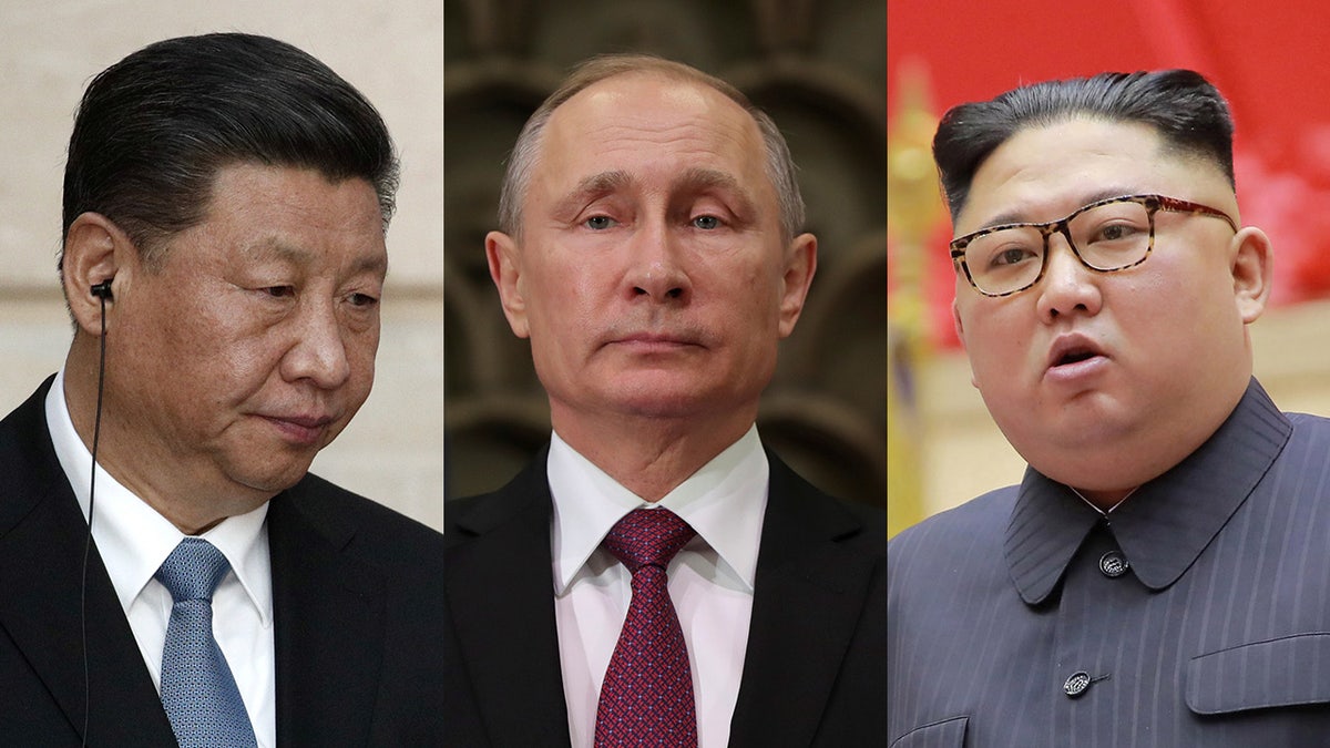 China President Xi Jinping, Russia President Vladimir Putin and North Korea Supreme Leader Kim Jong Un
