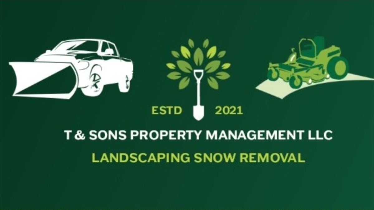 T & Son's Property Management business card.