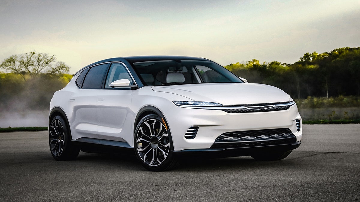 The Chrysler Airflow Concept has an estimated driving range of 350-400 miles per charge.