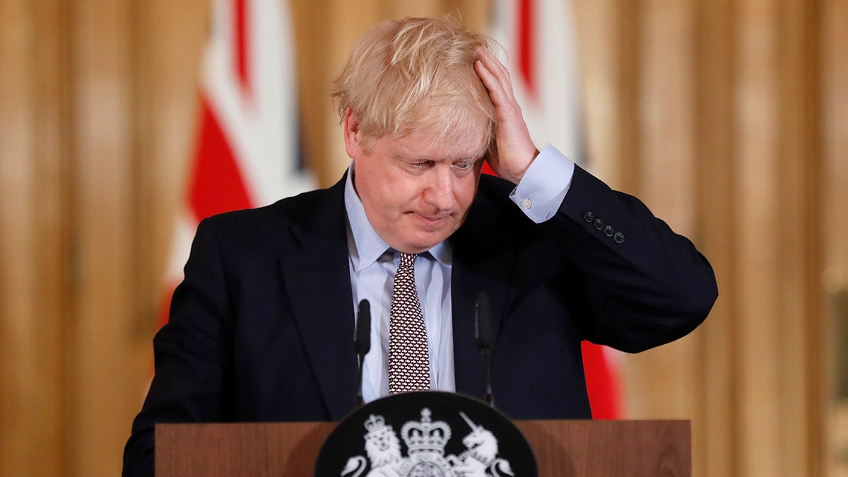 Boris Johnson looking unhappy