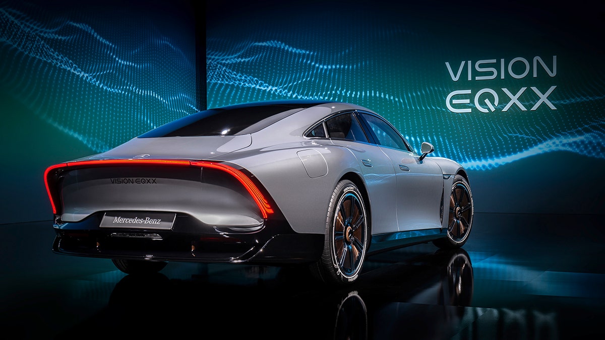 The Vision EQXX features a streamlined body with a longtail design.