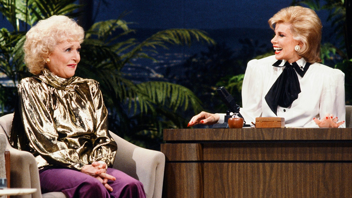Actress Betty White during an interview with guest host Joan Rivers on Jan. 27, 1986.