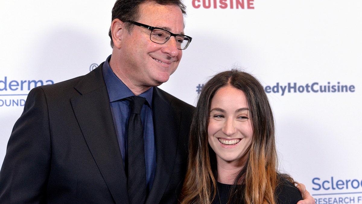 BEVERLY HILLS, CALIFORNIA - APRIL 25: Bob Saget and daughter Aubrey Saget attend Bob Saget's Cool Comedy Hot Cuisine presented by the Scleroderma Research Foundation at the Beverly Wilshire Four Seasons Hotel on April 25, 2019 in Beverly Hills, California.