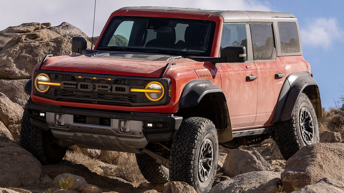 The high-performance Bronco Raptor features a long-travel suspension.