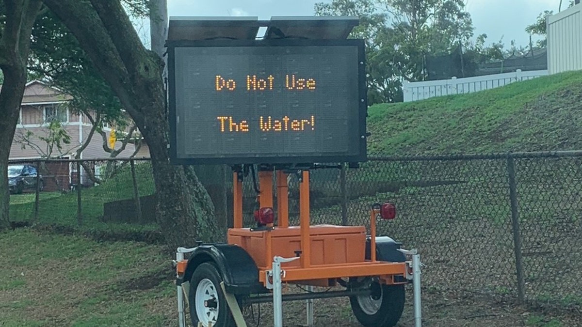 A warning posted not far from Pearl Harbor.