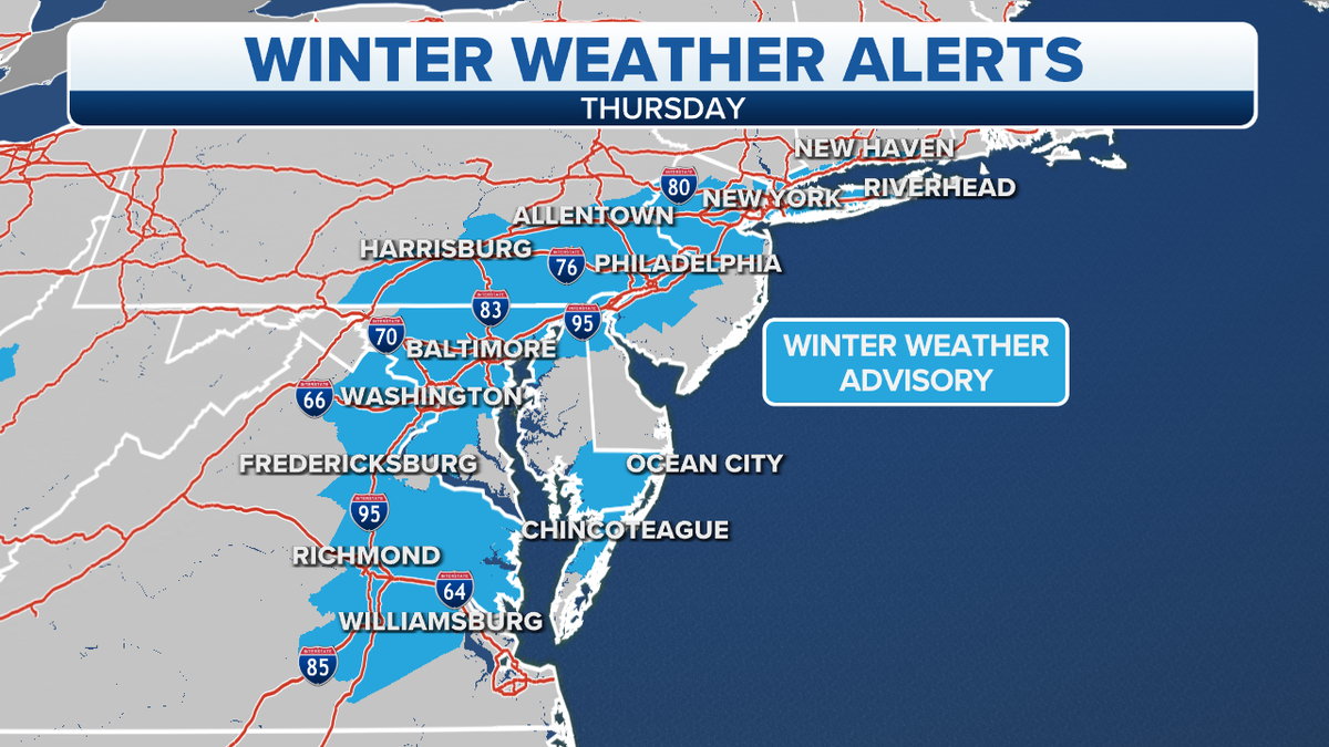 Northeast winter weather alerts