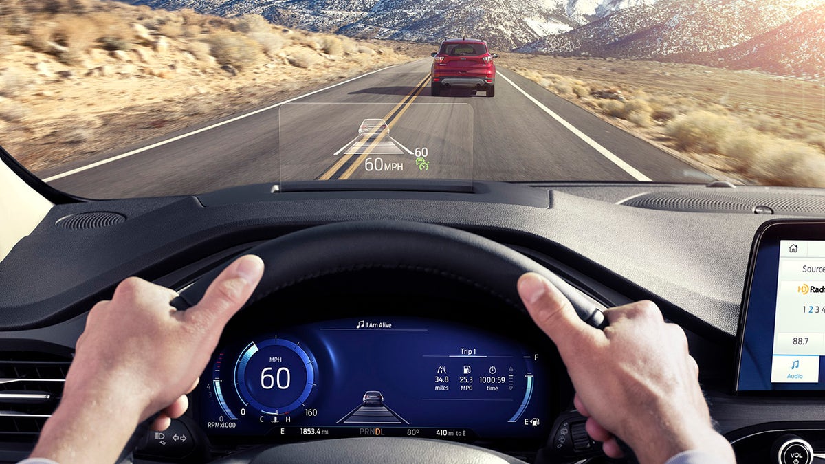 A pop-up head-up display is avaialble.