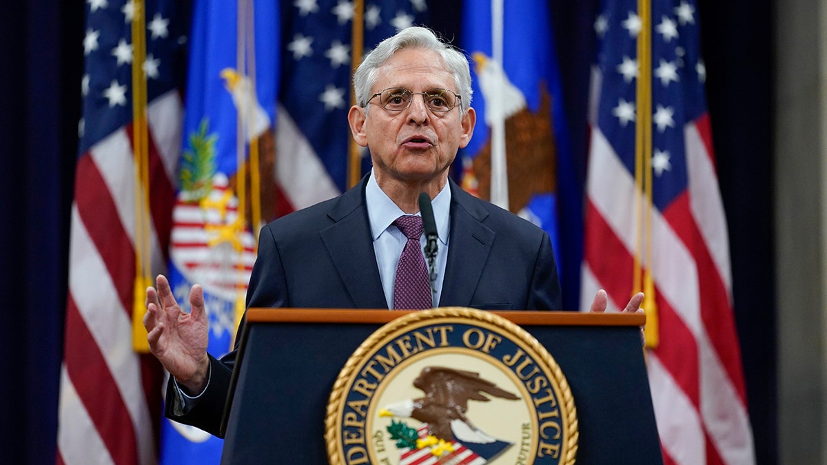 U.S. Attorney General Merrick Garland speaks at the Department of Justice on Jan. 5, 2022, in Washington, D.C.