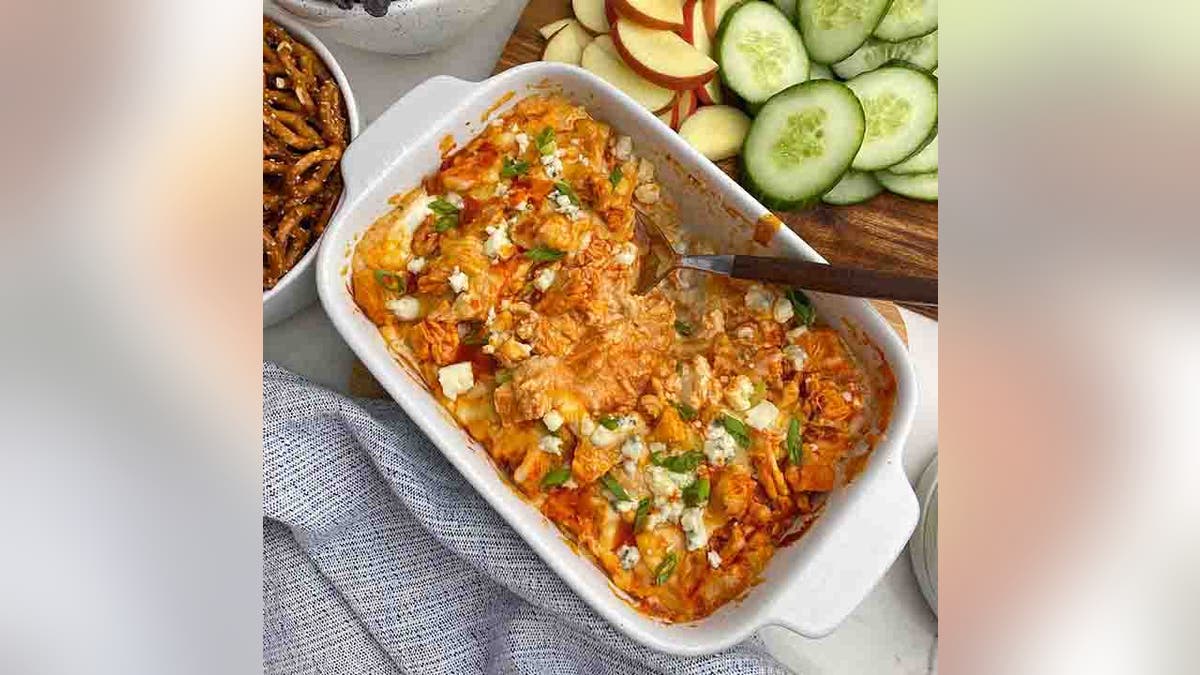 Healthy Buffalo Chicken Dip by Cara Lanz, Midwestern HomeLife