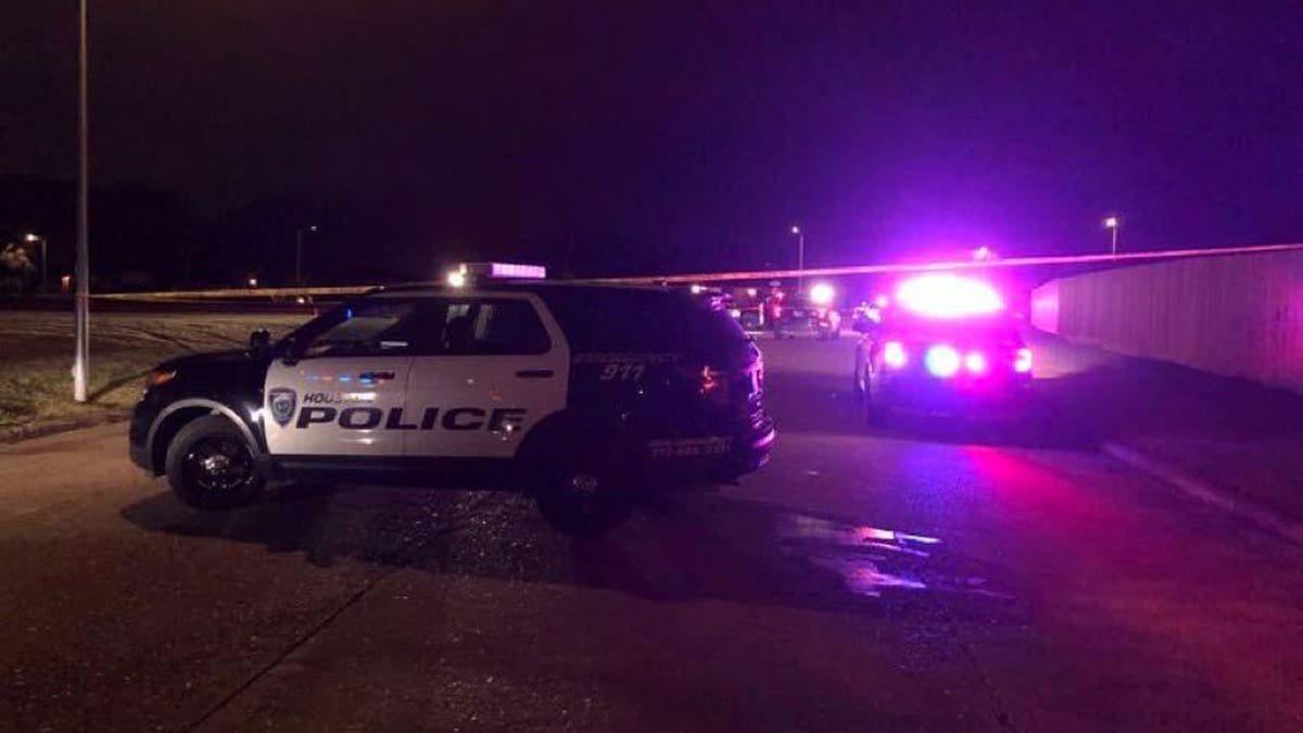 Houston police officers on scene.